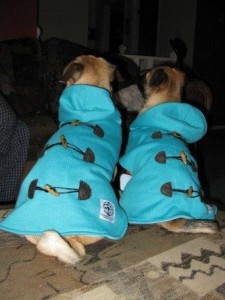 Gabby and Lily in their Toggle Coats!