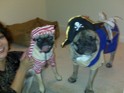 Chloe and Louie Ready for Halloween