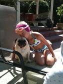 Swim Break - Time to kiss a Pug!