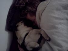 Mommy and Oakley sleeping