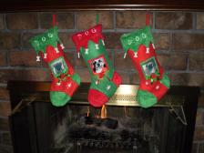 Our stockings are hanging and ready for Santa