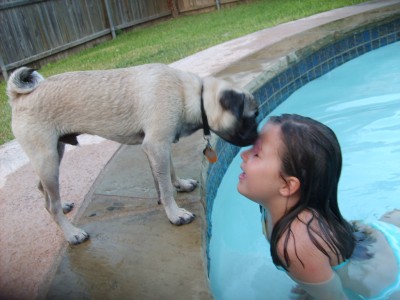 Levi at the pool