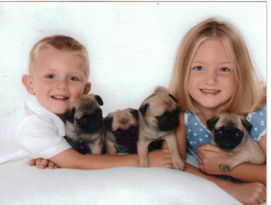 Grandchildren w/ Puppies